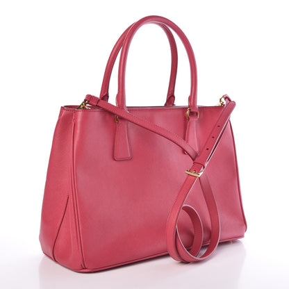 Prada Saffiano Lux Medium Tote Peonia 4 of 7