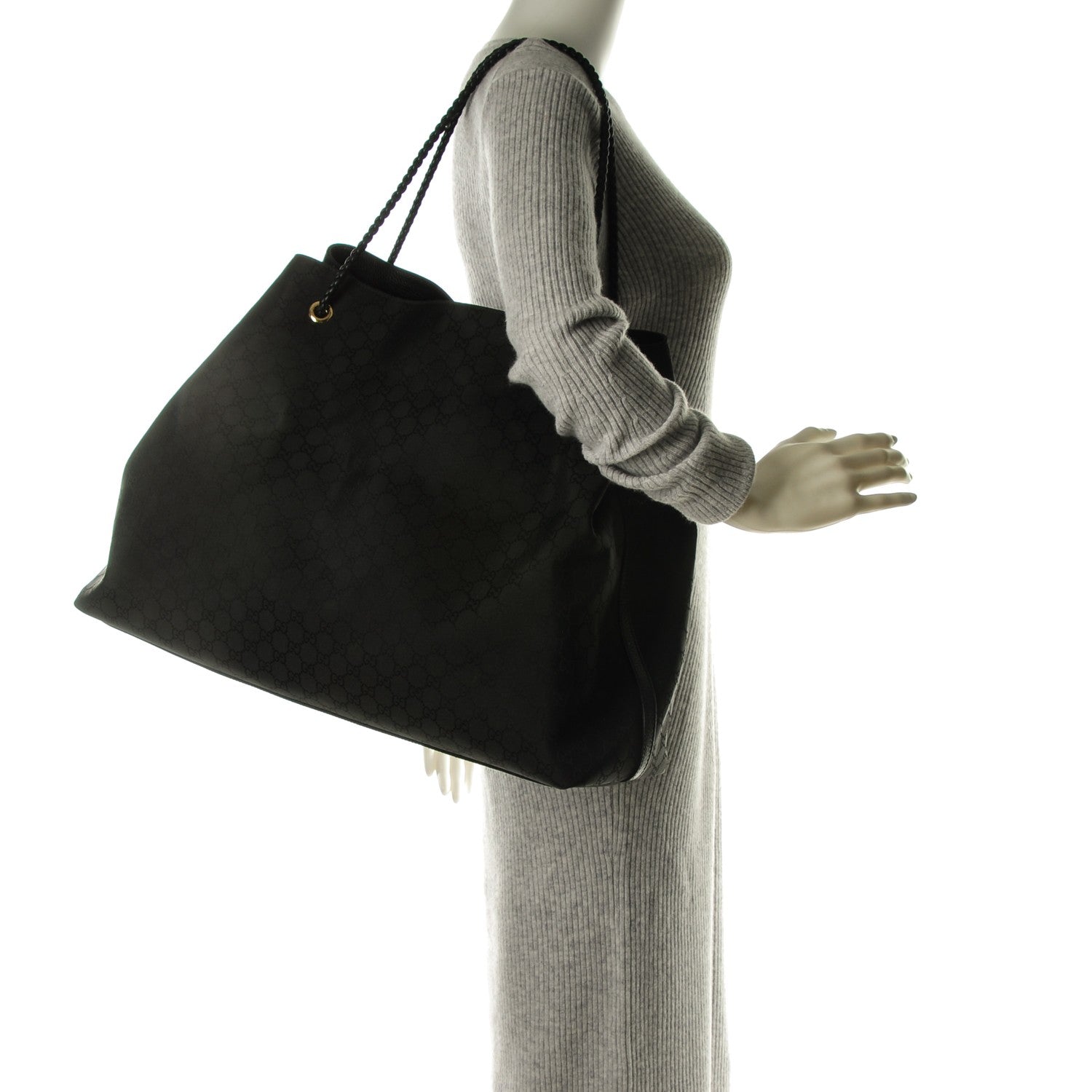 Gucci Nylon Monogram Gifford Tote Black 2 of 7