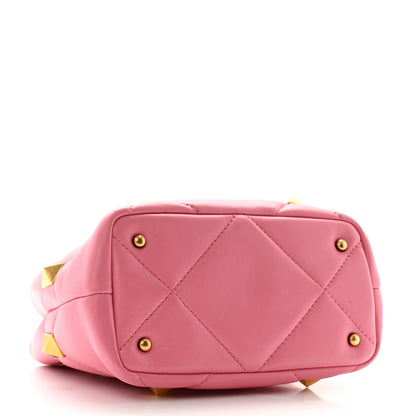 Valentino Garavani Nappa Small Roman Stud The Handle Bag Flamingo Pink 4 of 11
