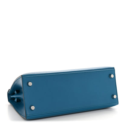 Hermes Tadelakt Kelly Sellier 25 Bleu Izmir 4 of 14