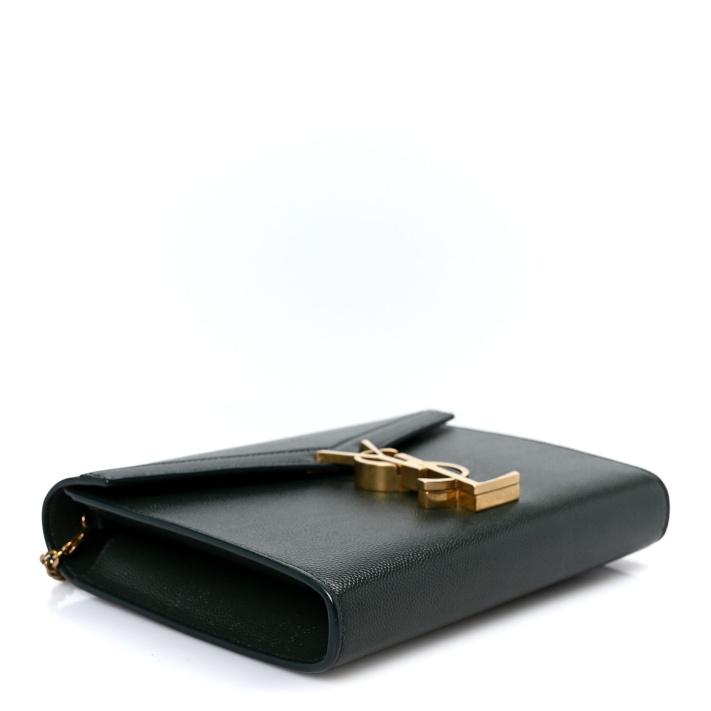 Grain De Poudre Monogram Cassandra Chain Wallet Dark Green
