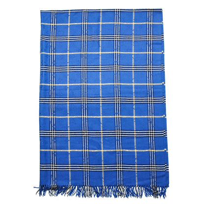 Louis Vuitton Wool Plaid Masai Tartan Shawl Blue 1 of 4