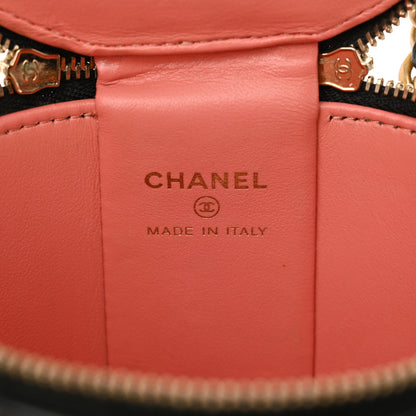Chanel Patent Quilted Afternoon Tea Top Handle Vanity Case With Chain Black 6 of 12
