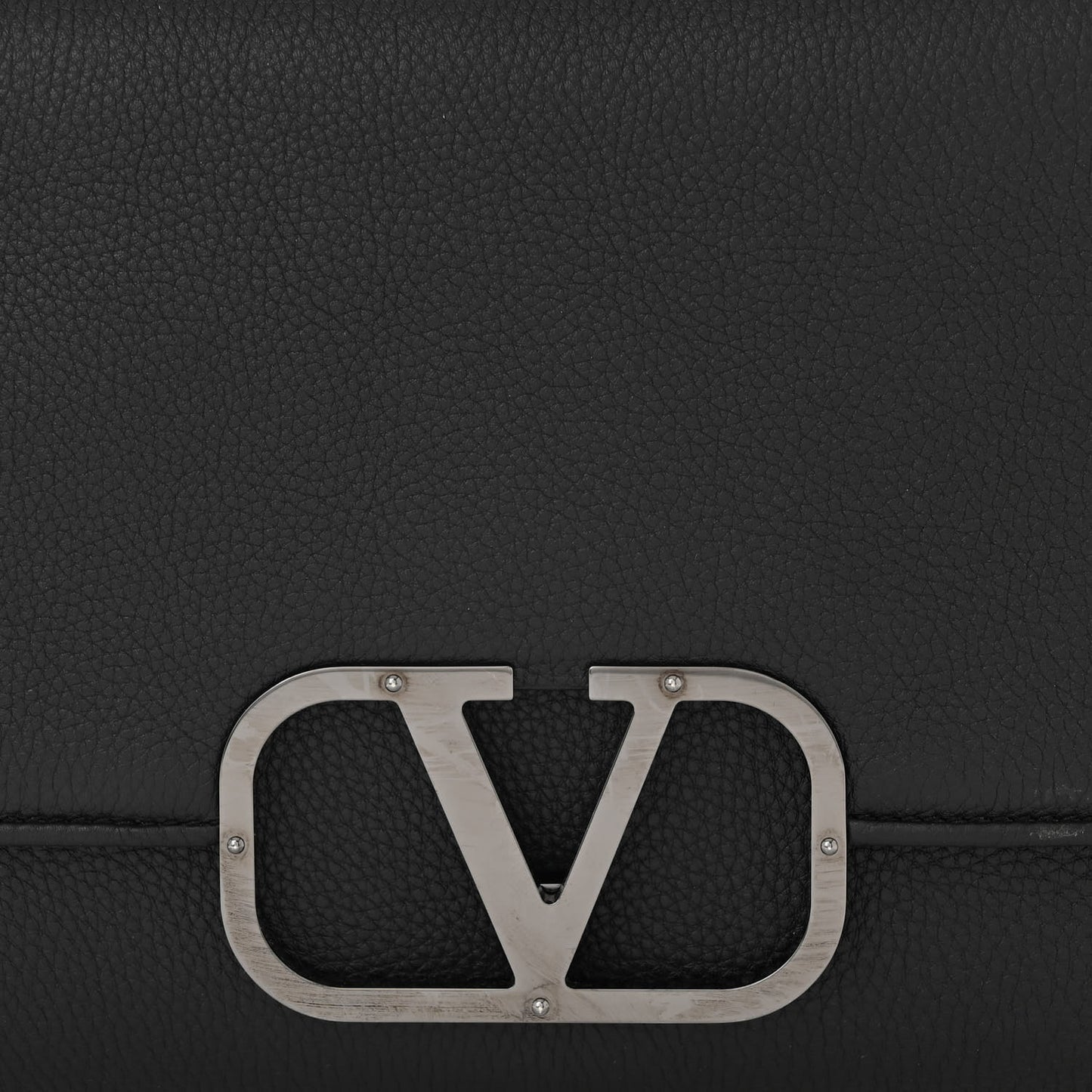 Grainy Calfskin Monochrome Bag Black