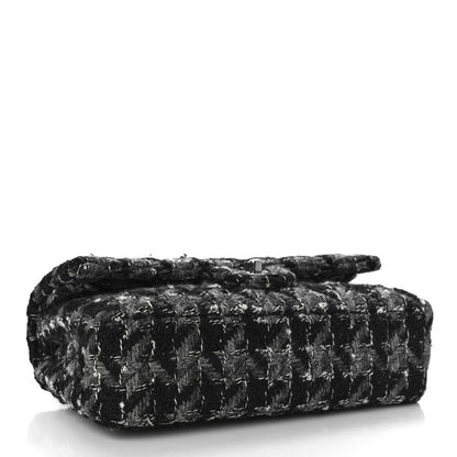 Chanel Tweed Medium Double Flap Black Grey 4 of 9