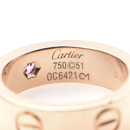 Cartier 18K Pink Gold Pink Sapphire 5.5mm LOVE Ring 51 5.75 4 of 5
