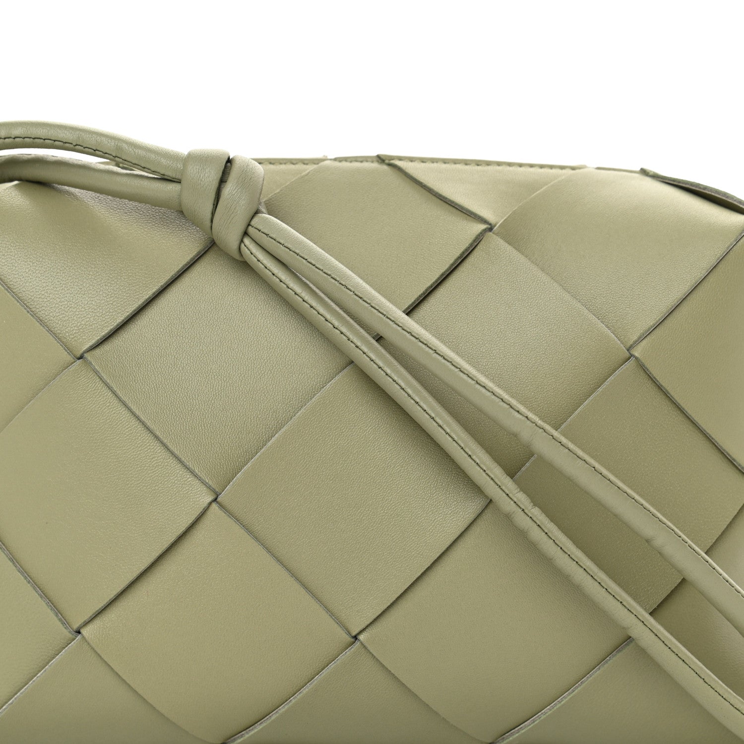 Bottega Veneta Lambskin Maxi Intreccio Small Cassette Camera Bag Travertine 7 of 9