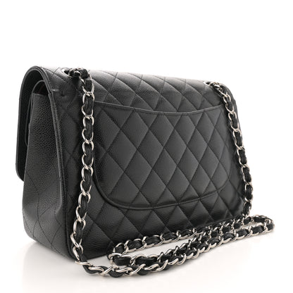 Chanel Caviar Quilted Jumbo Double Flap Black 3 of 11