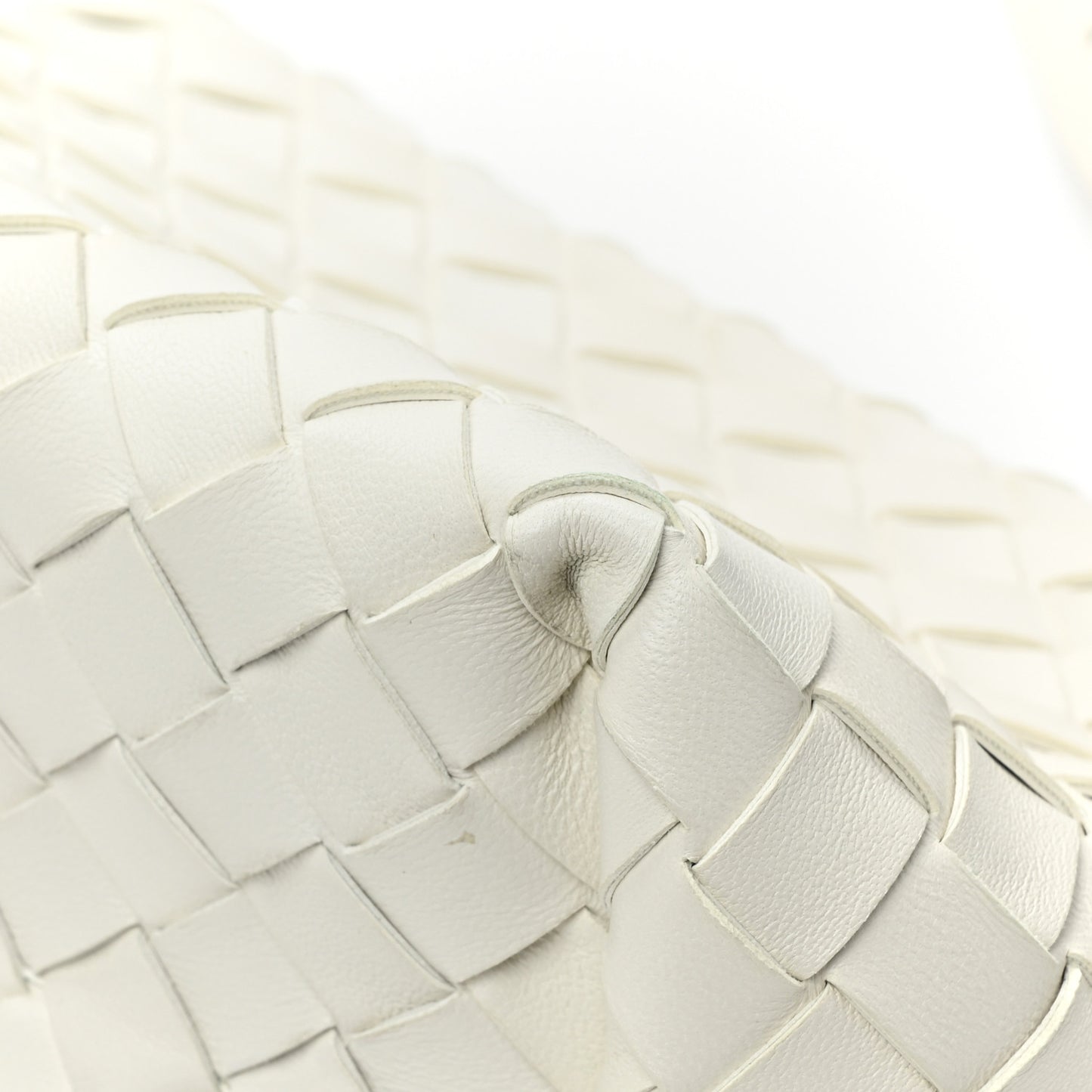 BOTTEGA VENETA Nappa Intrecciato Tie Shoulder Bag White