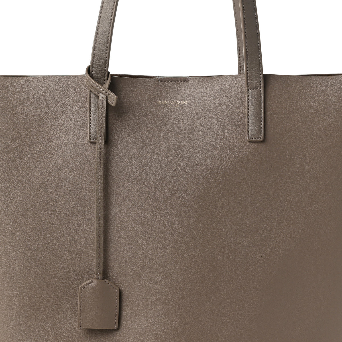 Calfskin North-South Shopping Tote Dark Beige