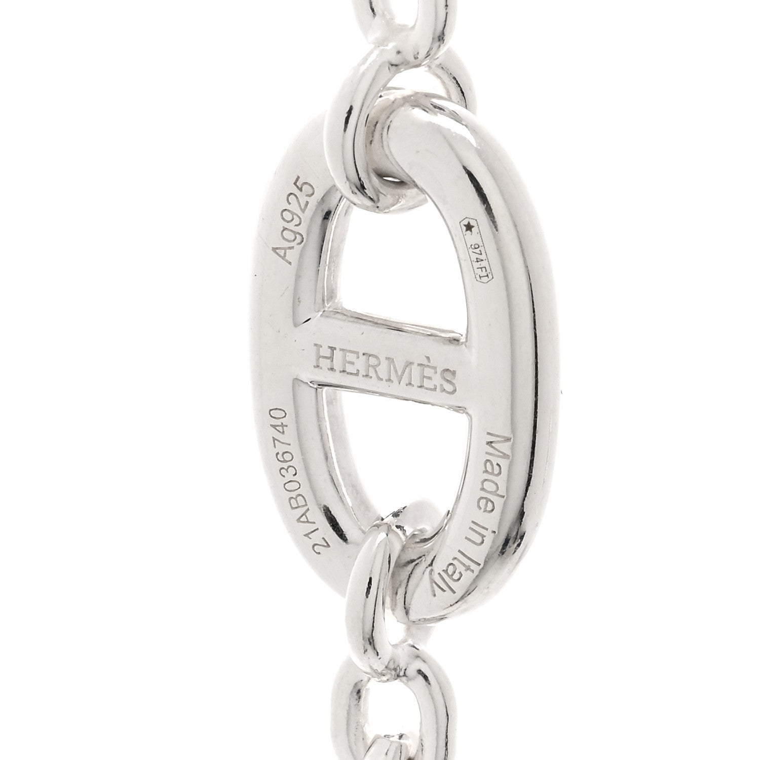 Hermes Sterling Silver Farandole Necklace 120 4 of 5