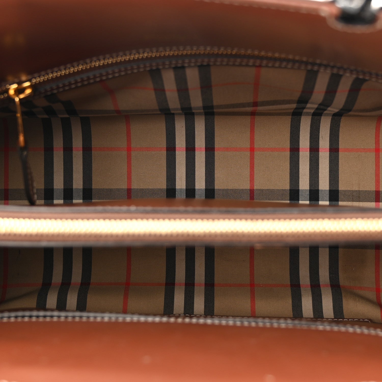 Burberry Calfskin Vintage Check Small Two Handle Title Bag Black 5 of 14