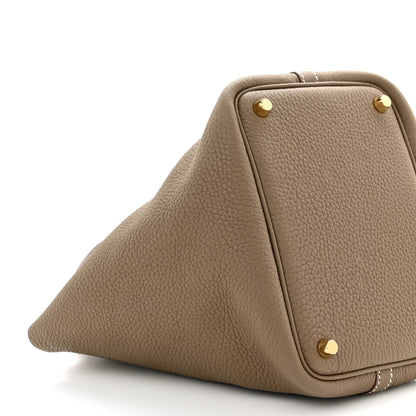 Hermes Taurillon Clemence Picotin Lock 18 PM Etoupe 8 of 10