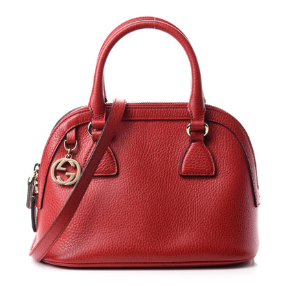 Gucci Dollar Calfskin Small GG Charm Dome Bag Red 1 of 10