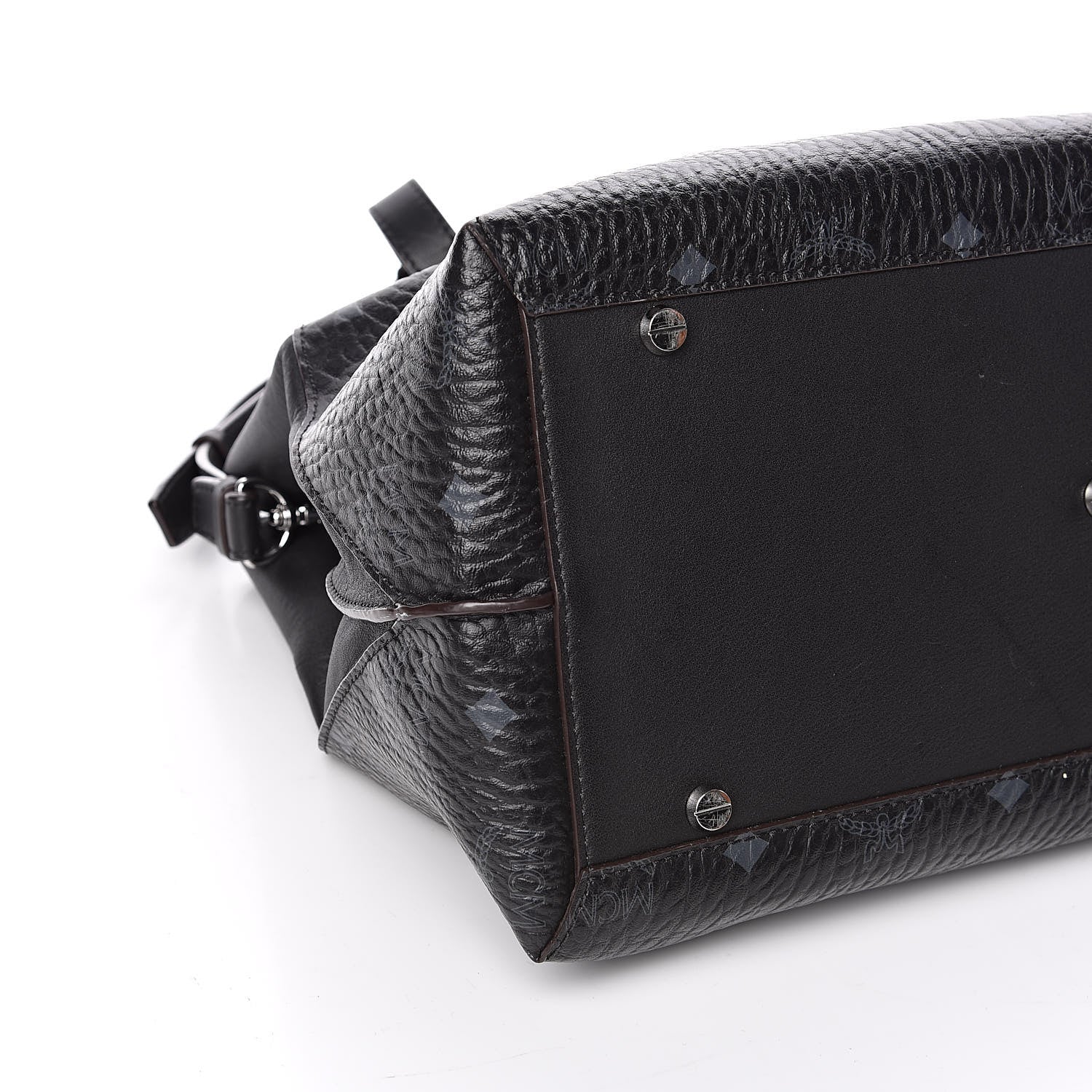 MCM Visetos Large Tote Black 10 of 15