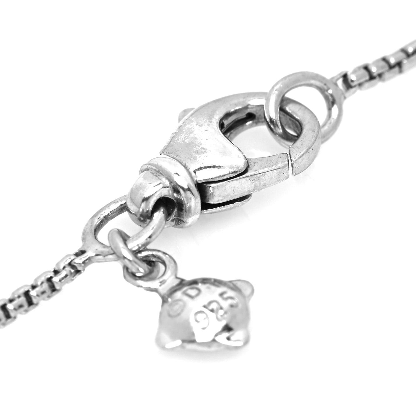 Sterling Silver Diamond 7mm Infinity Pendant Necklace