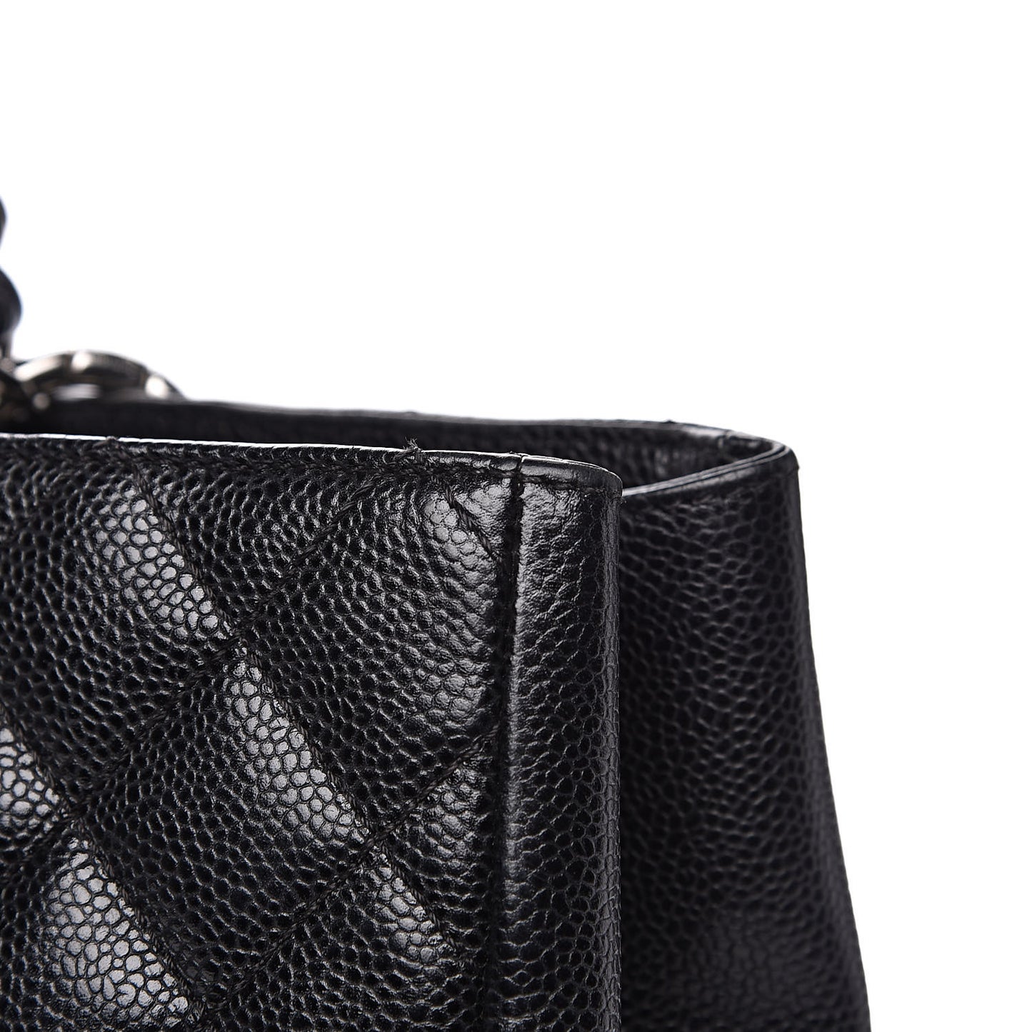 Caviar Quilted Grand Shopping Tote GST Black