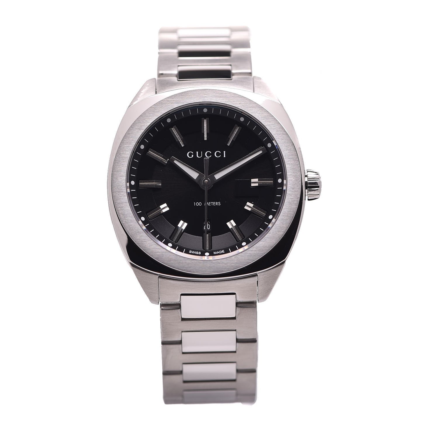 Stainless Steel 37mm GG2570 Quartz Watch Black