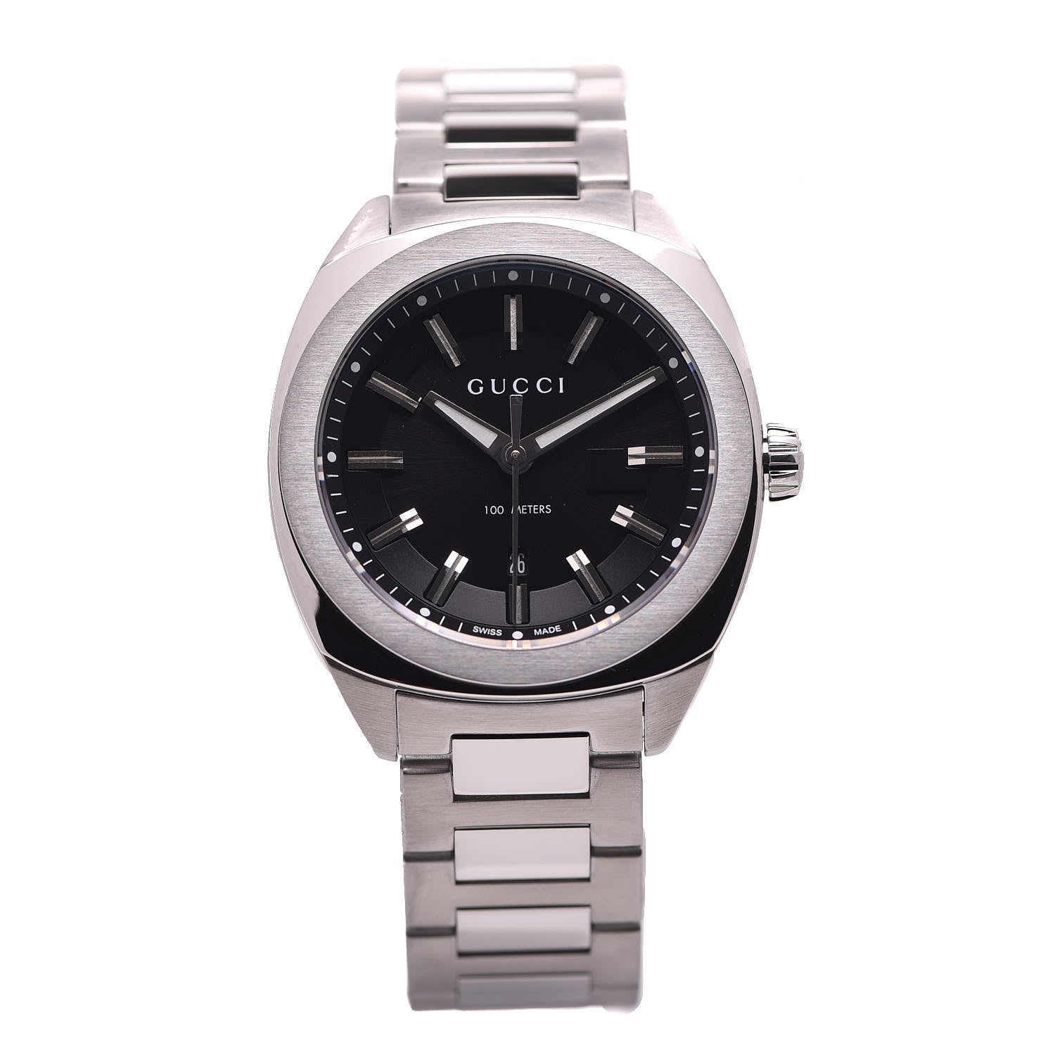 Gucci Stainless Steel 37mm GG2570 Quartz Watch Black 1 of 6