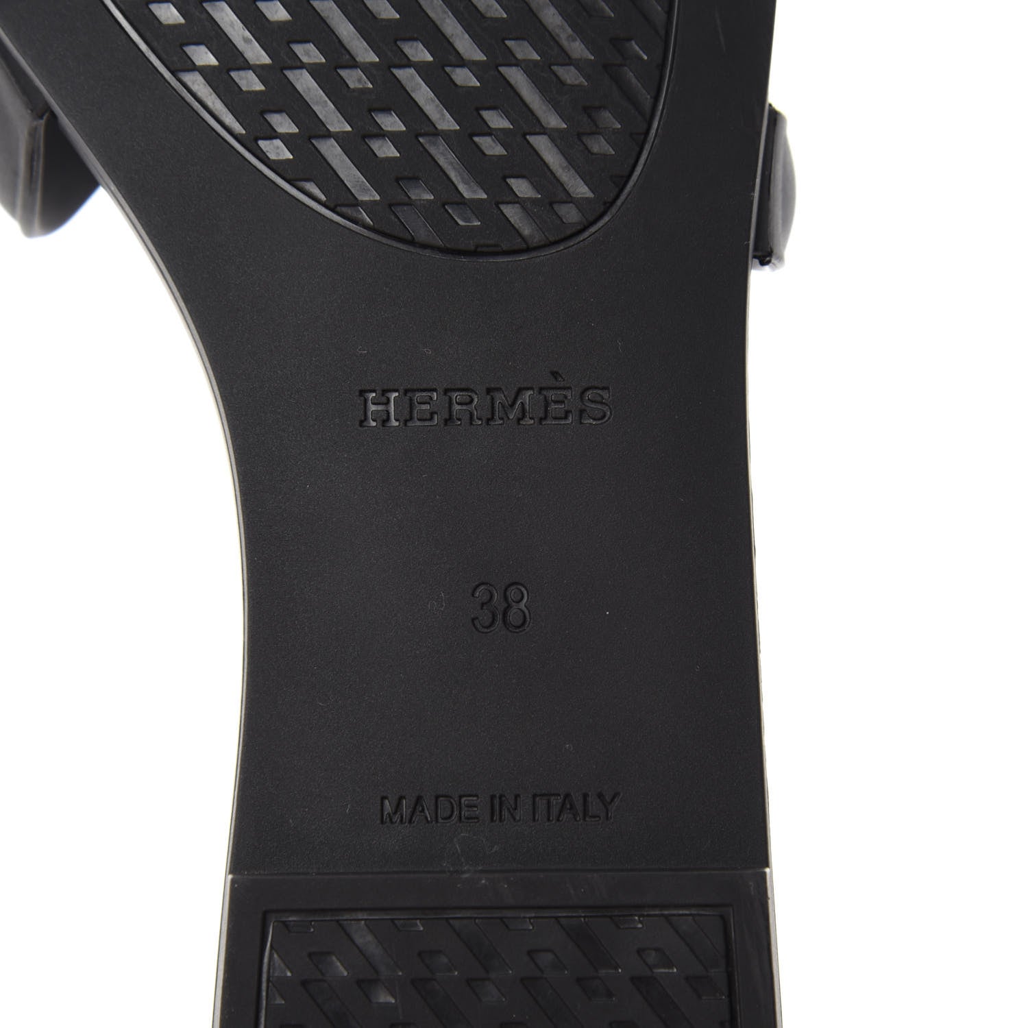 Hermes Rubber Aloha Sandals 38 Black 6 of 9