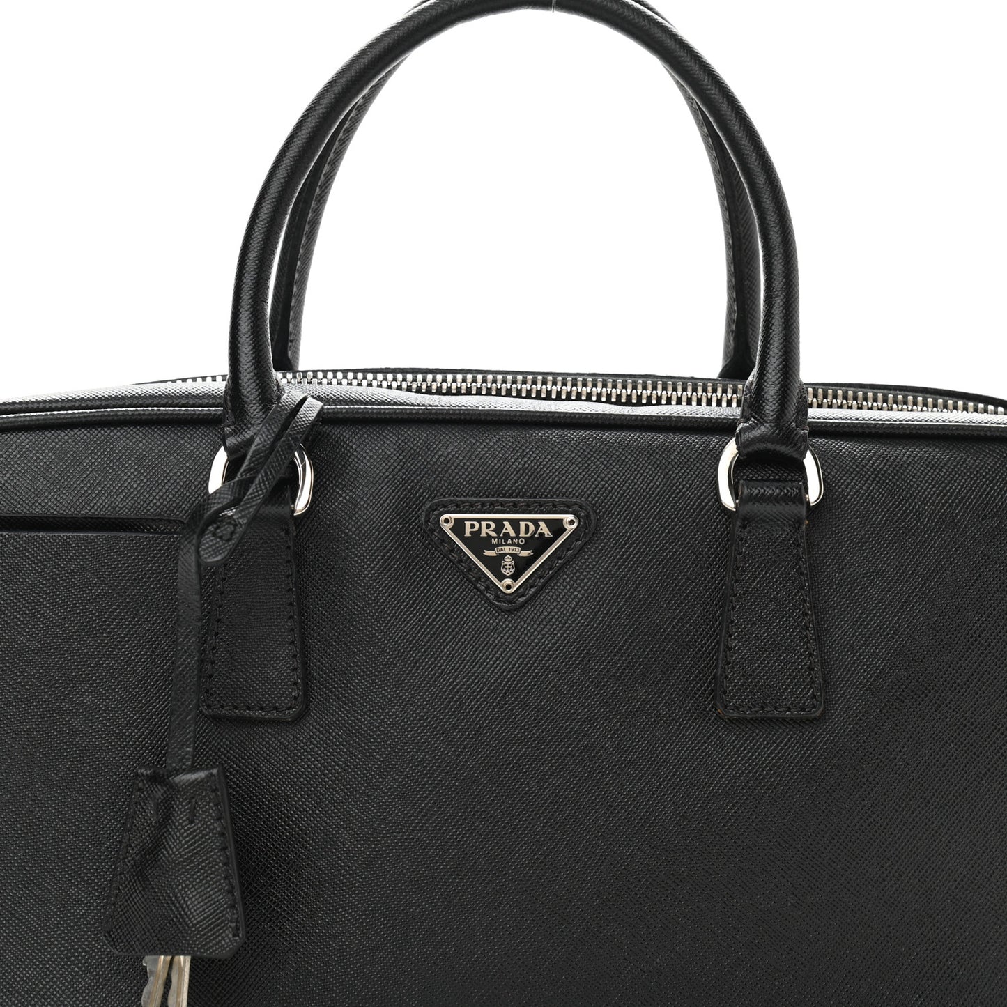 Saffiano Lux Petite Bowler Black