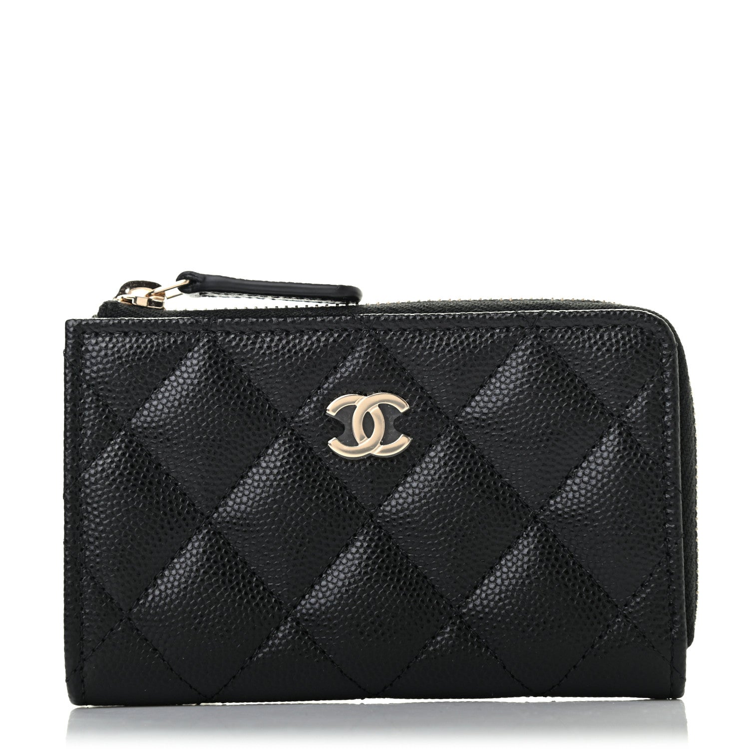 Chanel Caviar Quilted Zipped Key Holder Case Black 2 of 8