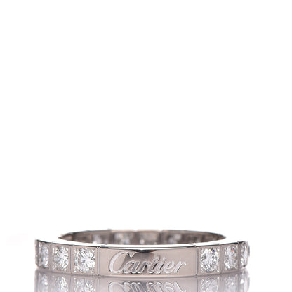 Cartier 18K White Gold Diamond 3mm Lanieres Ring 52 6 3 of 4