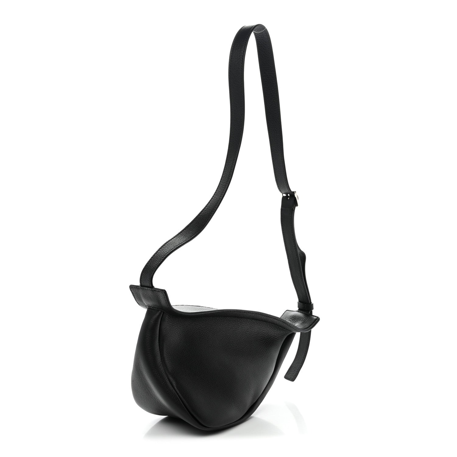 The Row Grained Calfskin Small Slouchy Banana Bag Black 3 of 10