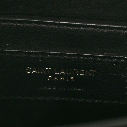 Saint Laurent Tweed Calfskin Mini Classic Monogram Cassandra Top Handle Umber 7 of 11