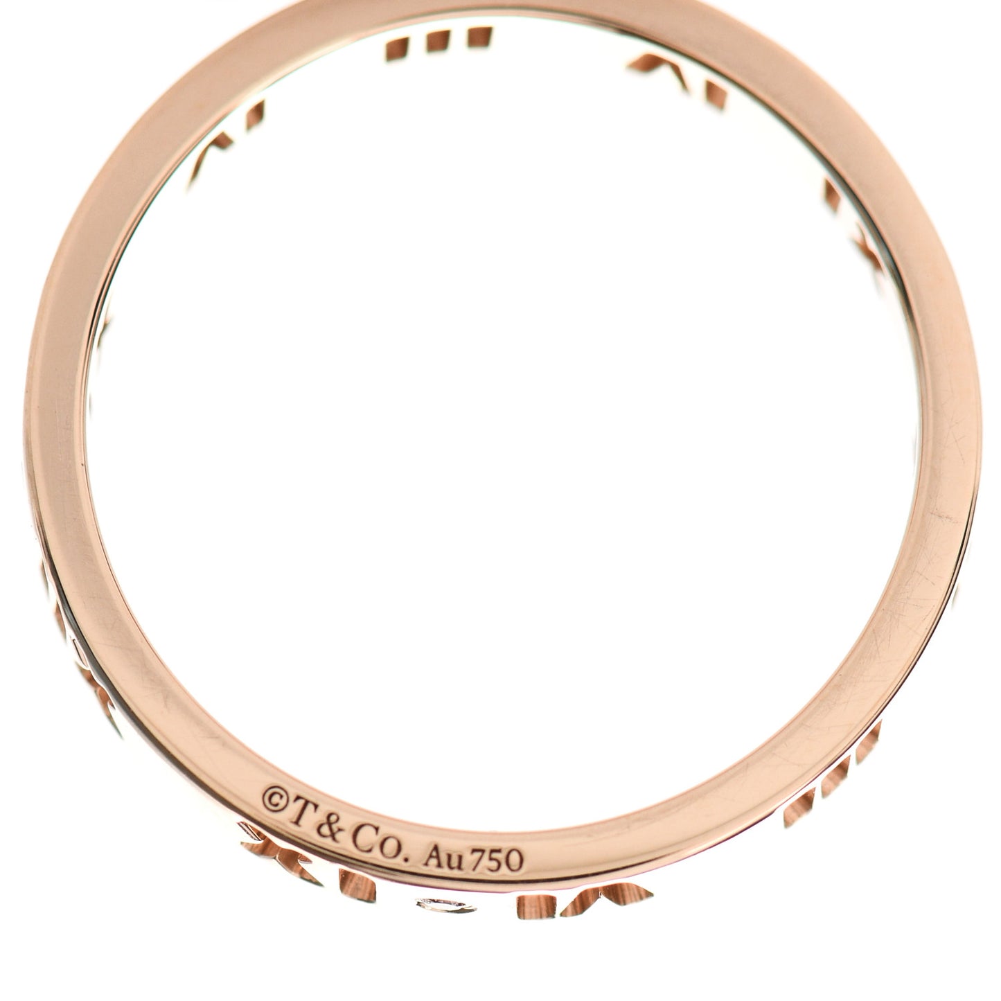 18K Rose Gold Diamond Atlas Pierced Ring 54 6.75