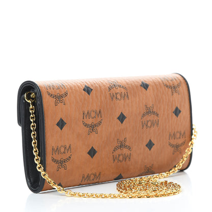 MCM Visetos Large Patricia Wallet On Chain Cognac 3 of 11