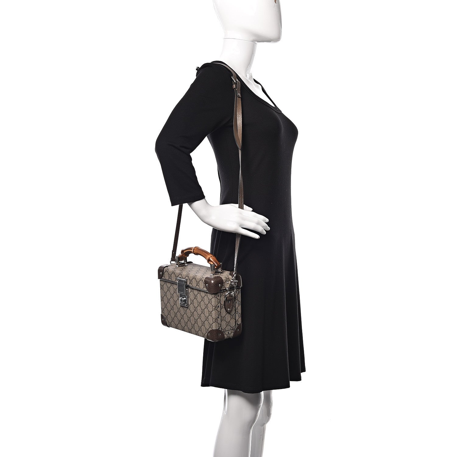 Gucci GG Supreme Monogram Globe-Trotter Beauty Case Brown 2 of 9
