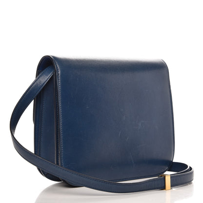 Celine Box Calfskin Medium Classic Box Flap Bag Blue 3 of 10
