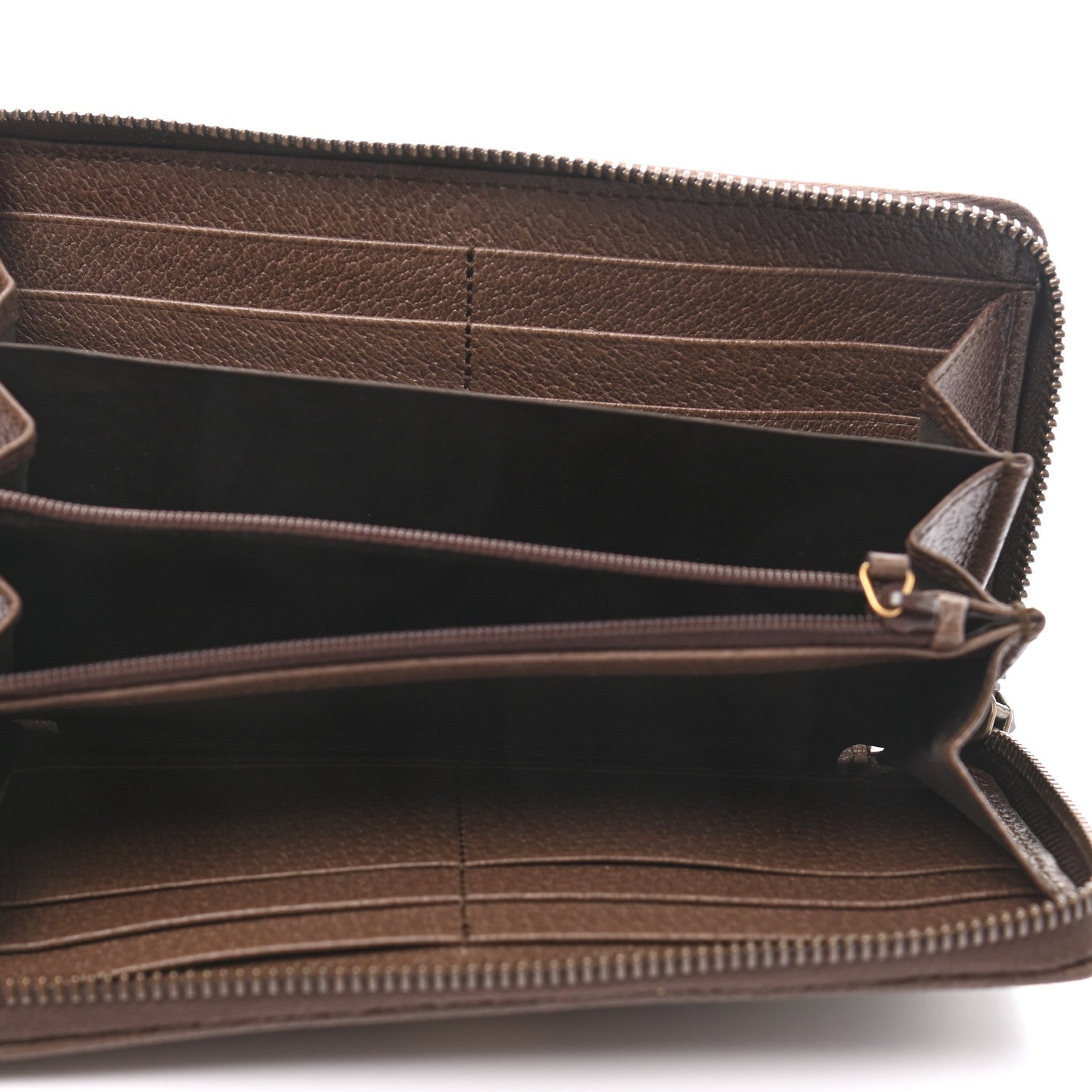Gucci GG Supreme Monogram Web Ophidia Zip Around Wallet Brown 5 of 8