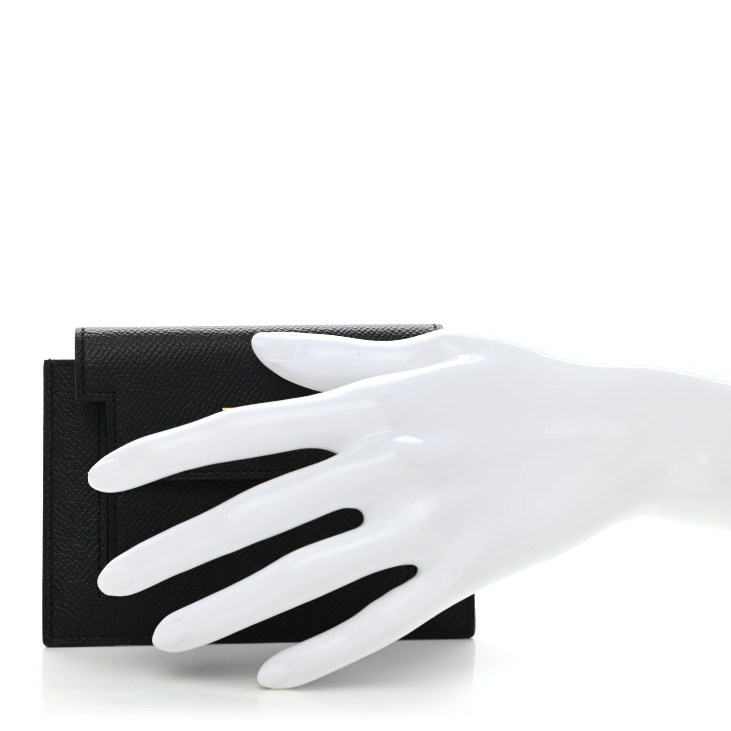 Hermes Epsom Kelly Pocket Compact Wallet Black 2 of 7