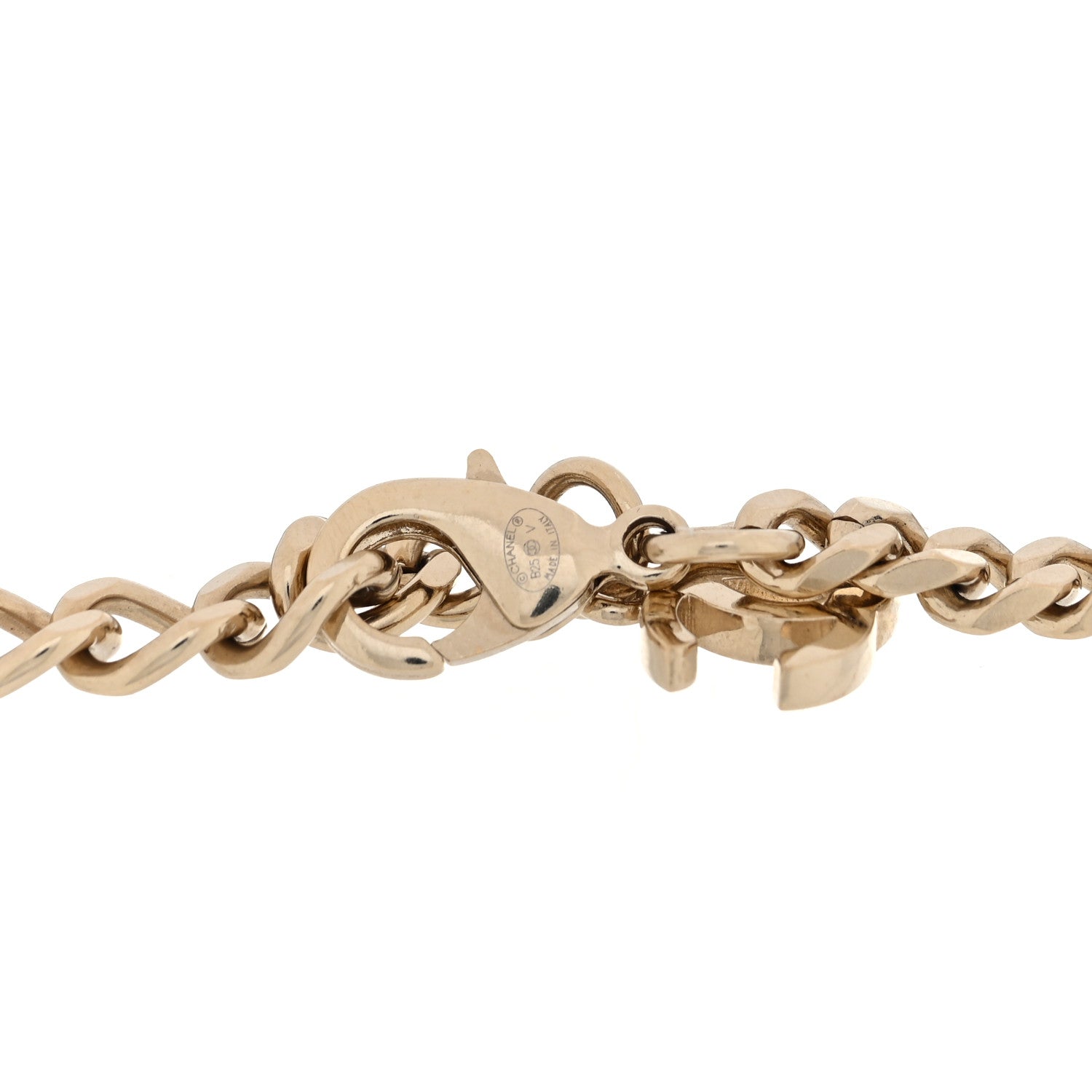 Chanel Crystal CC Chain Bracelet Gold Silver 4 of 4