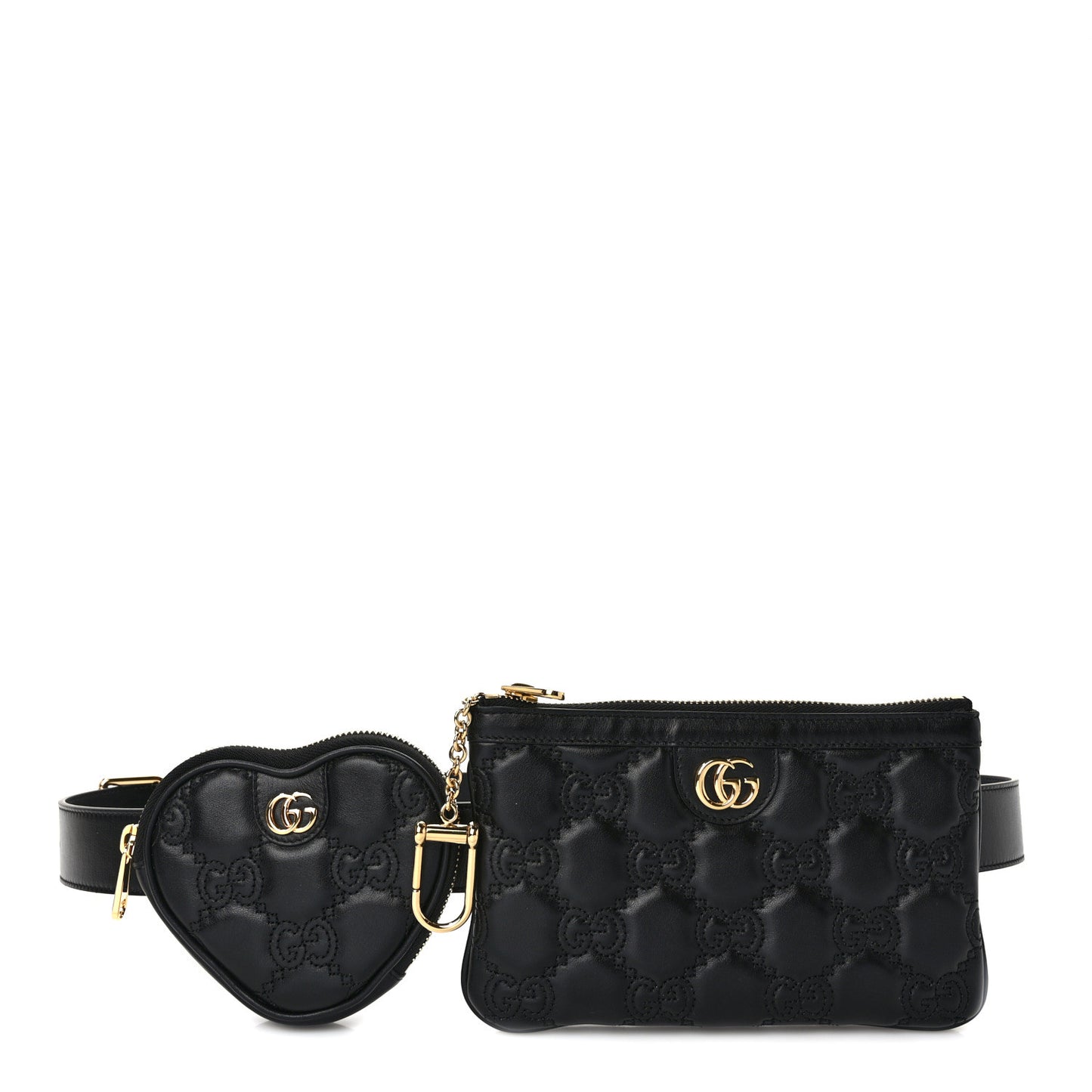 Calfskin GG Matelasse Utility Belt Bag 110 44 Black