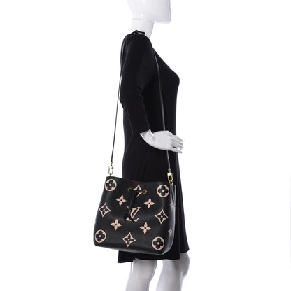 Louis Vuitton Empreinte Monogram Giant Neonoe MM Black Beige 2 of 9