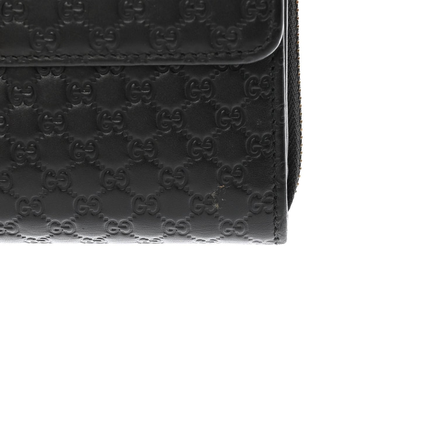 Soft Microguccissima Continental Zip Wallet Black