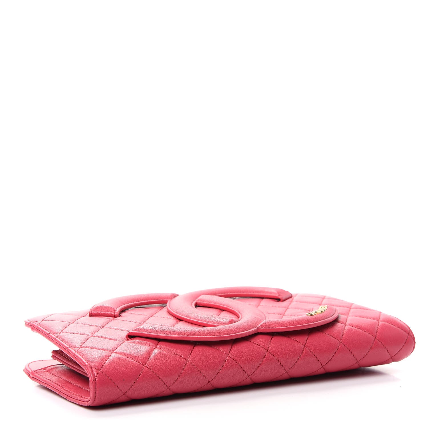 Chanel Lambskin Quilted Coco Midnight Clutch Dark Pink 4 of 7