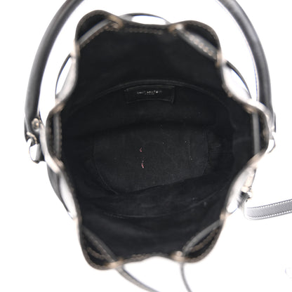Saint Laurent Smooth Calfskin Studded Small Bahia Drawstring Bucket Bag Black Multicolor 5 of 16