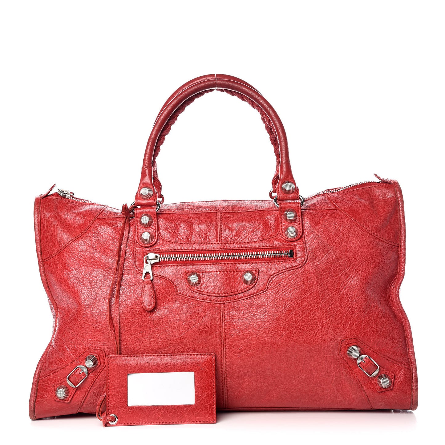 Agneau Giant 12 Silver Hardware Work Rouge Cardinal