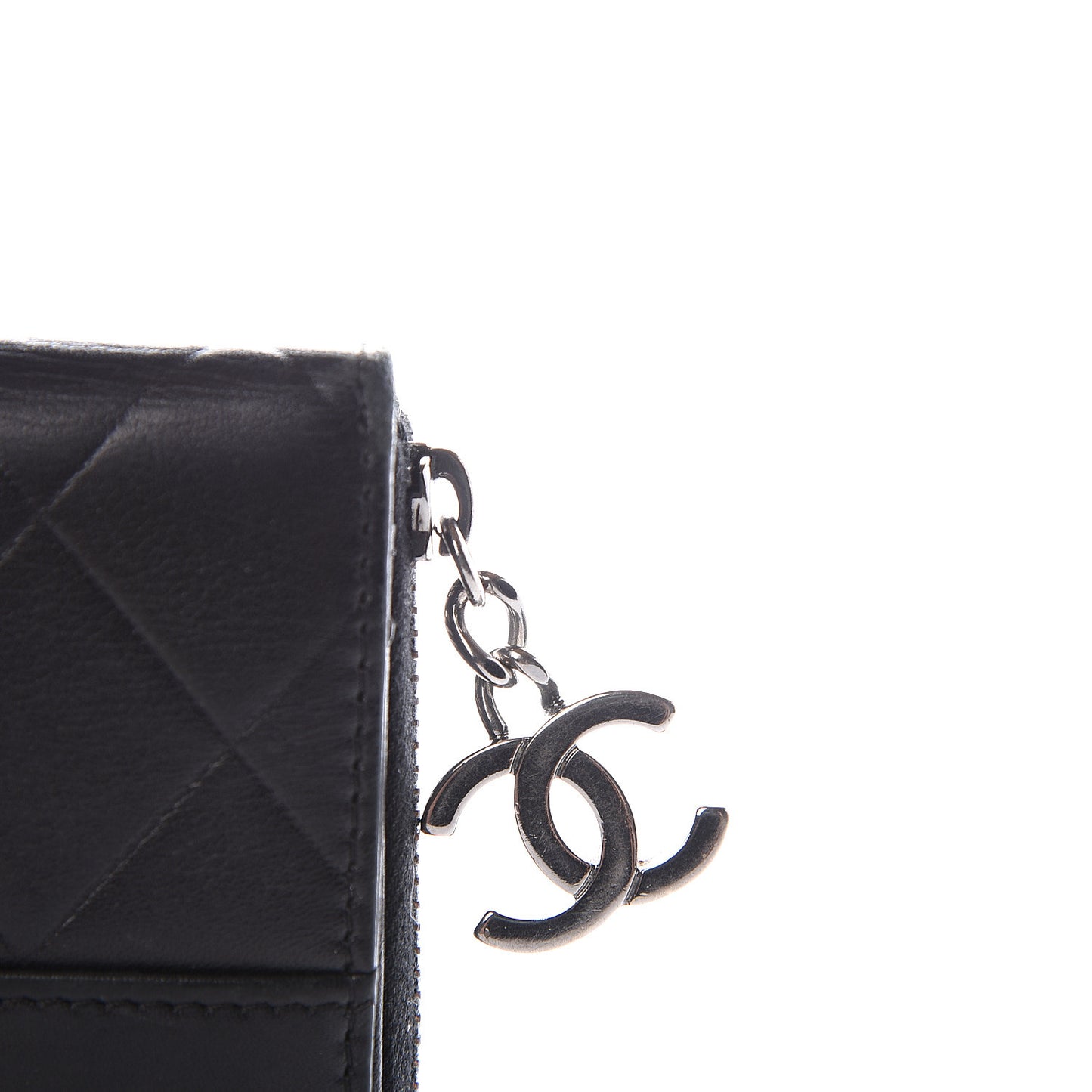 Lambskin Embossed Logo Wallet Black