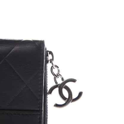 Chanel Lambskin Embossed Logo Wallet Black 13 of 14