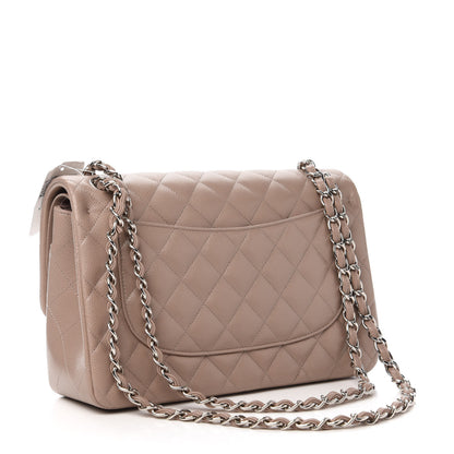 Chanel Caviar Quilted Jumbo Double Flap Beige 3 of 11