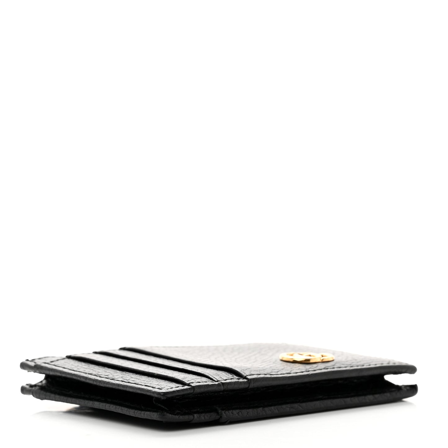 Dollar Calfskin GG Marmont Coin Case Card Holder Black