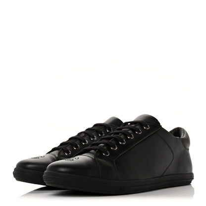 Chanel Calfskin Mens CC Cap Toe Sneakers 40 Black 3 of 6