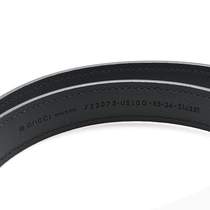 Gucci Ciny Lux Calfskin Blondie 30mm Belt 85 34 Black 3 of 4