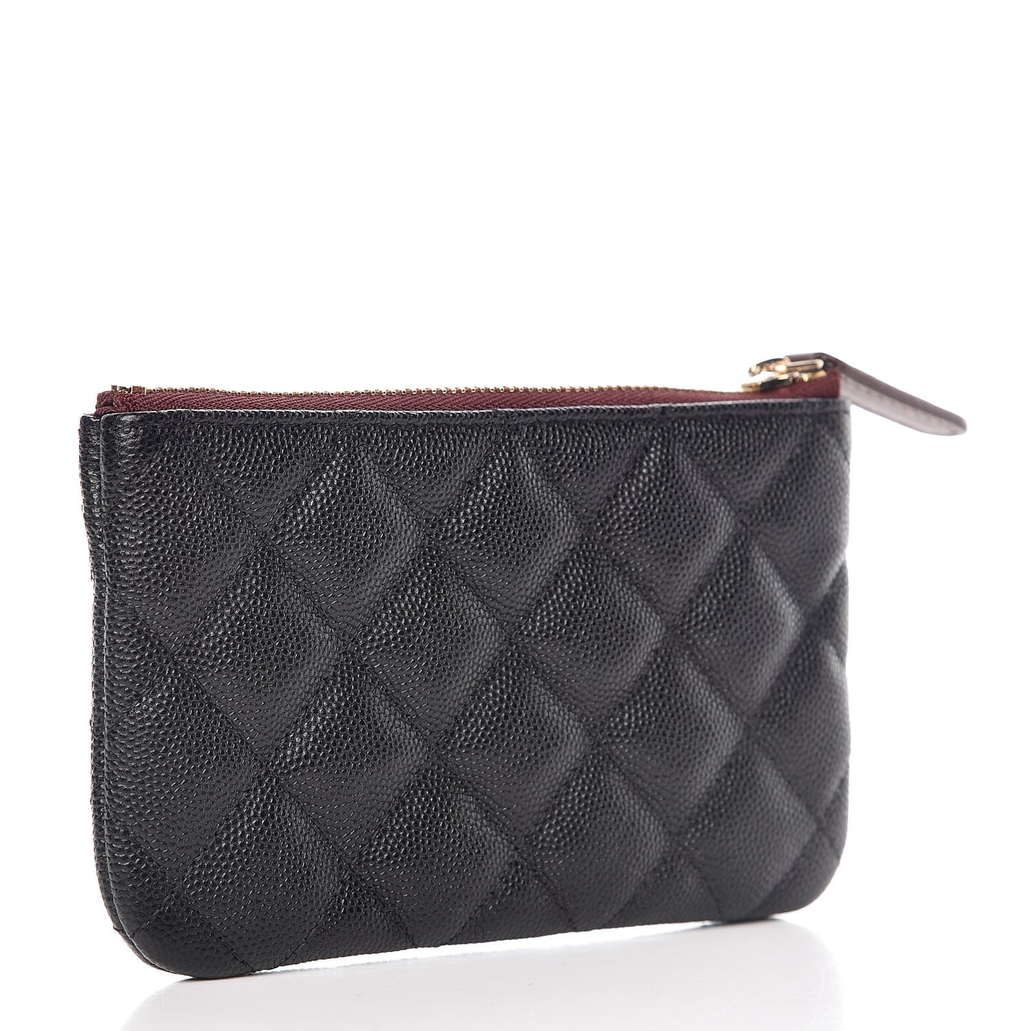 Caviar Quilted Small Cosmetic Case Black