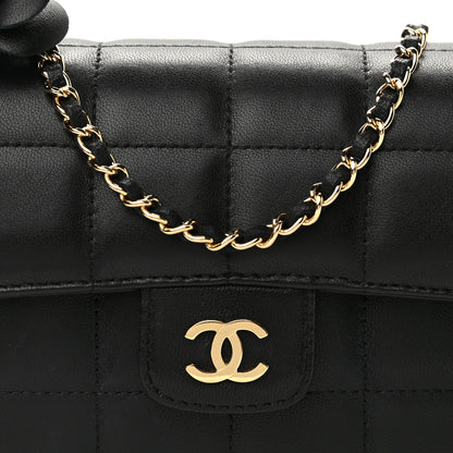 Chanel Lambskin Quilted Mini Chocolate Bar Camellia Flap Black 8 of 12